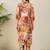 Mustard floral printed pure cotton multicolor kurta with trousers