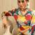 Yellow women floral printed regular pure cotton kurta with trousers