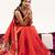 Red cotton silk printed saree with zari work