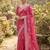 Pink cotton silk embroidered saree with sequins work