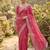 Pink cotton silk embroidered saree with sequins work