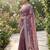 Purple cotton silk embroidered saree with sequins work