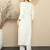 White women floral embroidered thread work straight kurta