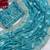 Sea green cotton silk embroidered saree with sequins work