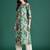 Sea green floral printed pure cotton kurta