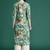Sea green floral printed pure cotton kurta