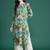 Sea green floral printed pure cotton kurta