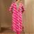 Pink leheriya embroidered straight kurta