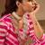 Pink leheriya embroidered straight kurta