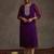 Purple women leheriya printed sequinned kurta