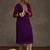 Purple women leheriya printed sequinned kurta