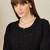 Black floral embroidered thread work round neck straight kurta