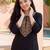 Black women ethnic motifs embroidered thread work kurta
