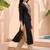 Black women ethnic motifs embroidered thread work kurta