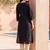 Black women ethnic motifs embroidered thread work kurta