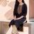 Black women ethnic motifs embroidered thread work kurta