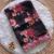 Black silk blend printed saree with floral print