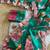 Sea green silk blend printed saree with floral print