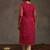 Pink women leheriya printed screen print festive straight kurta