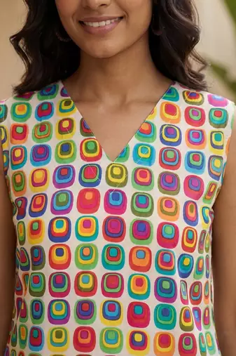 Multicolor women printed regular multicolor color pure cotton kurta with trousers