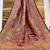 Multicolor viscose woven saree with zari work