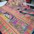 Multicolor viscose woven saree with zari work