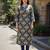 Green women ethnic motifs printed screen print daily cotton straight kurta