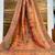 Multicolor viscose woven saree with zari work