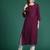 Burgundy floral embroidered thread work kurta