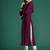 Burgundy floral embroidered thread work kurta