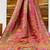 Multicolor viscose woven saree with zari work