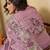 Lavender soft silk blend saree with beads embroidery border