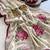 Beige georgette printed saree with floral print