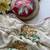 Beige georgette printed saree with floral print