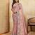 Pink soft silk blend saree with beads embroidery border