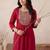 Maroon women embroidered gotta patti kurta