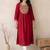 Maroon women embroidered gotta patti kurta