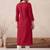 Maroon women embroidered gotta patti kurta