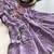 Purple georgette printed saree with floral print