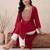 Maroon women embroidered gotta patti kurta
