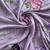 Purple georgette printed saree with floral print