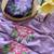 Purple georgette printed saree with floral print