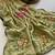 Beige georgette printed saree with floral print