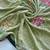 Beige georgette printed saree with floral print