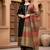 Black women ethnic motifs regular liva kurta with palazzos & with dupatta