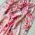 Multicolor satin printed saree with floral print