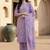 Lavender women ethnic motifs printed regular pure cotton kurta with trousers & with dupatta