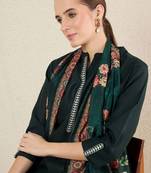 Green women embroidered regular kurta with trousers &  dupatta