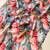 Multicolor satin printed saree with floral print