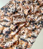 Multicolor satin printed saree with floral print
